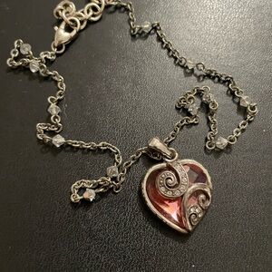 Brighton Cupid's Love Pink Crystal Heart Pendant Necklace (Retired)